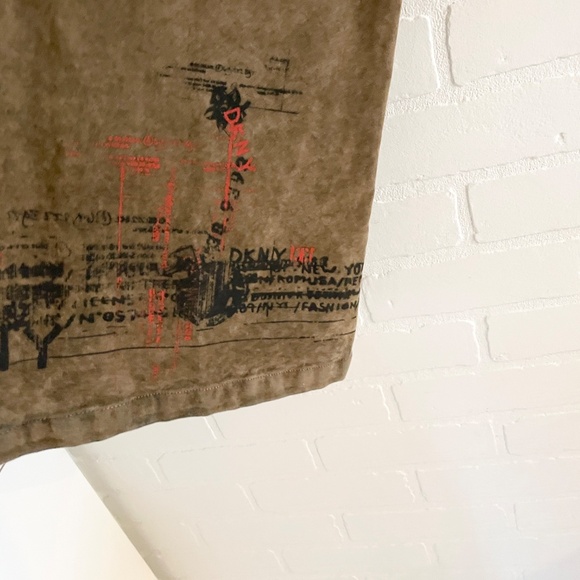 NWT Dead stock DKNY Y2K Denim Faux Suede Column skirt Grungy Artsy Dark wash S - Picture 10 of 15